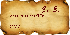 Zsilla Euszták névjegykártya